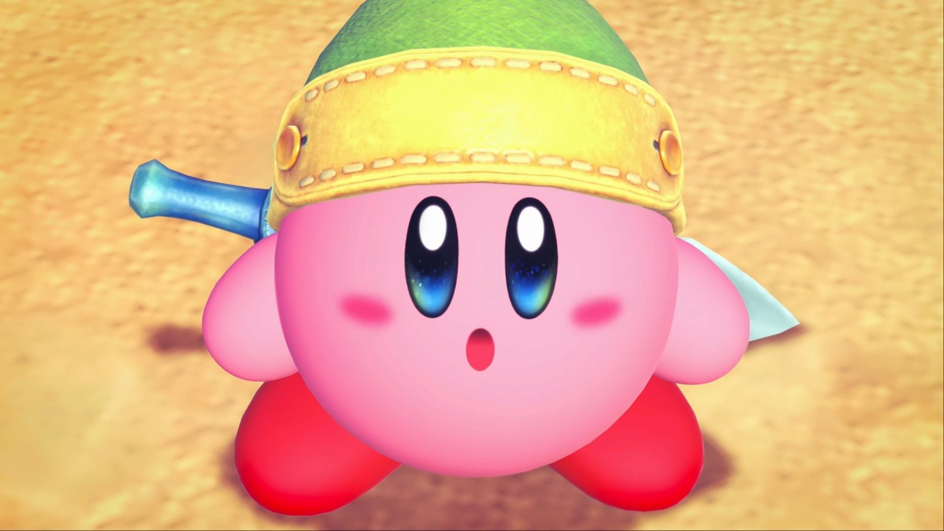 kirby wearing link tunic