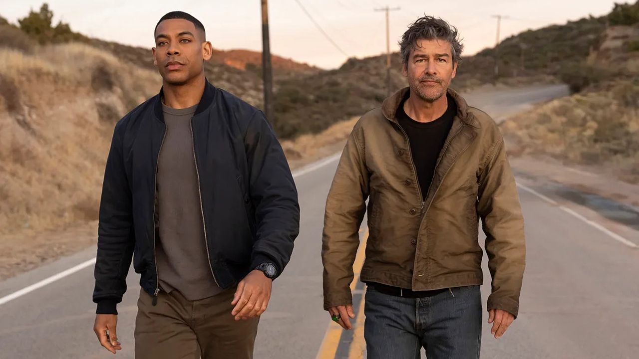 Aaron Pierre (left) and Kyle Chandler in Lanterns.