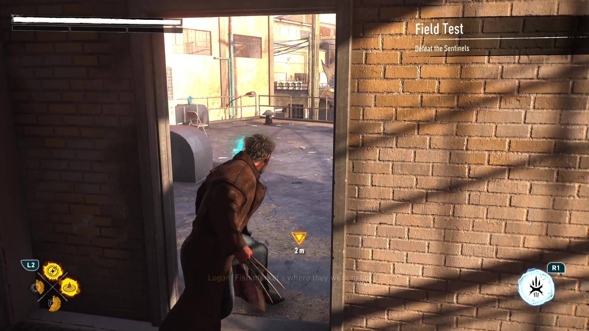 Logan in a doorway on a rooftop in Marvel's Wolverine.