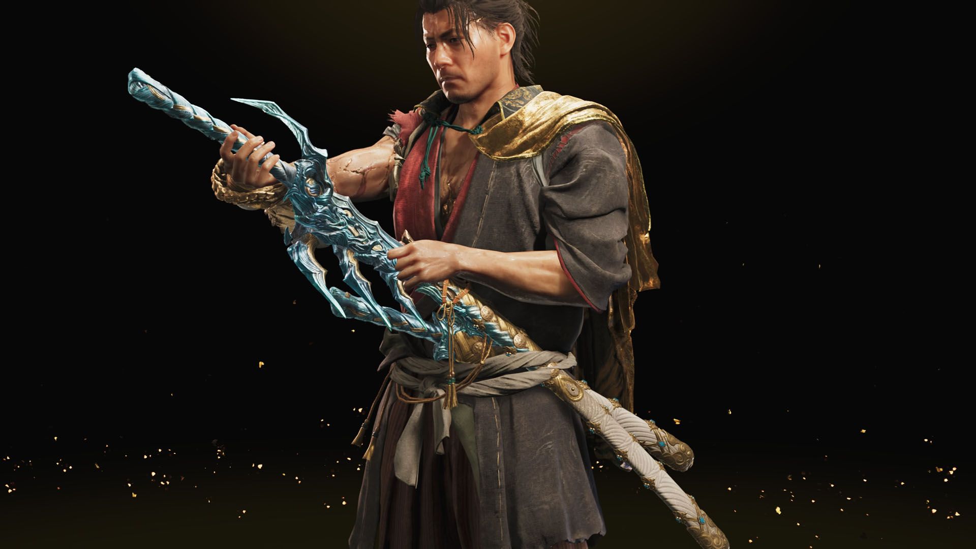 A Onimusha: Way of the Sword screenshot showing the Raizan sword