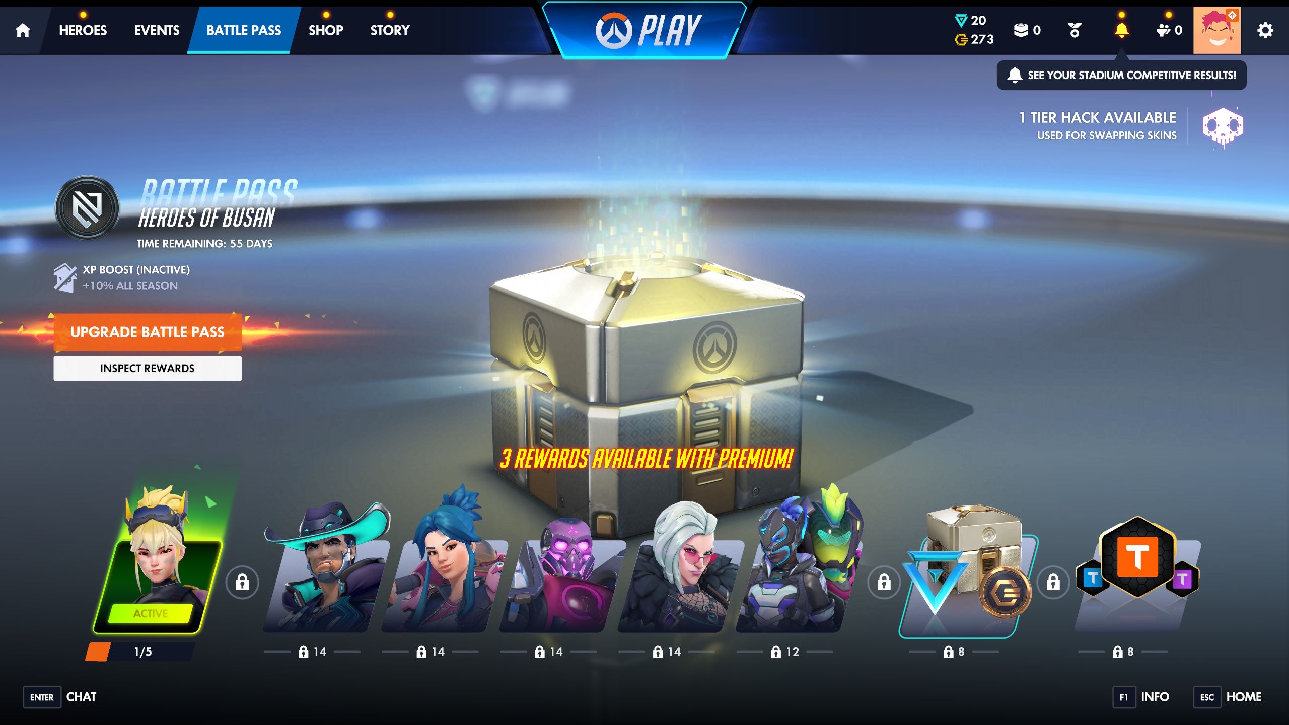 The season 4 battle pass in Overwatch