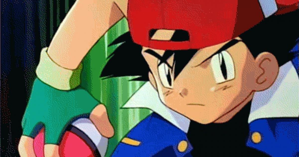 Ash Ketchum from the original Pokémon anime gets ready to throw a Poké Ball