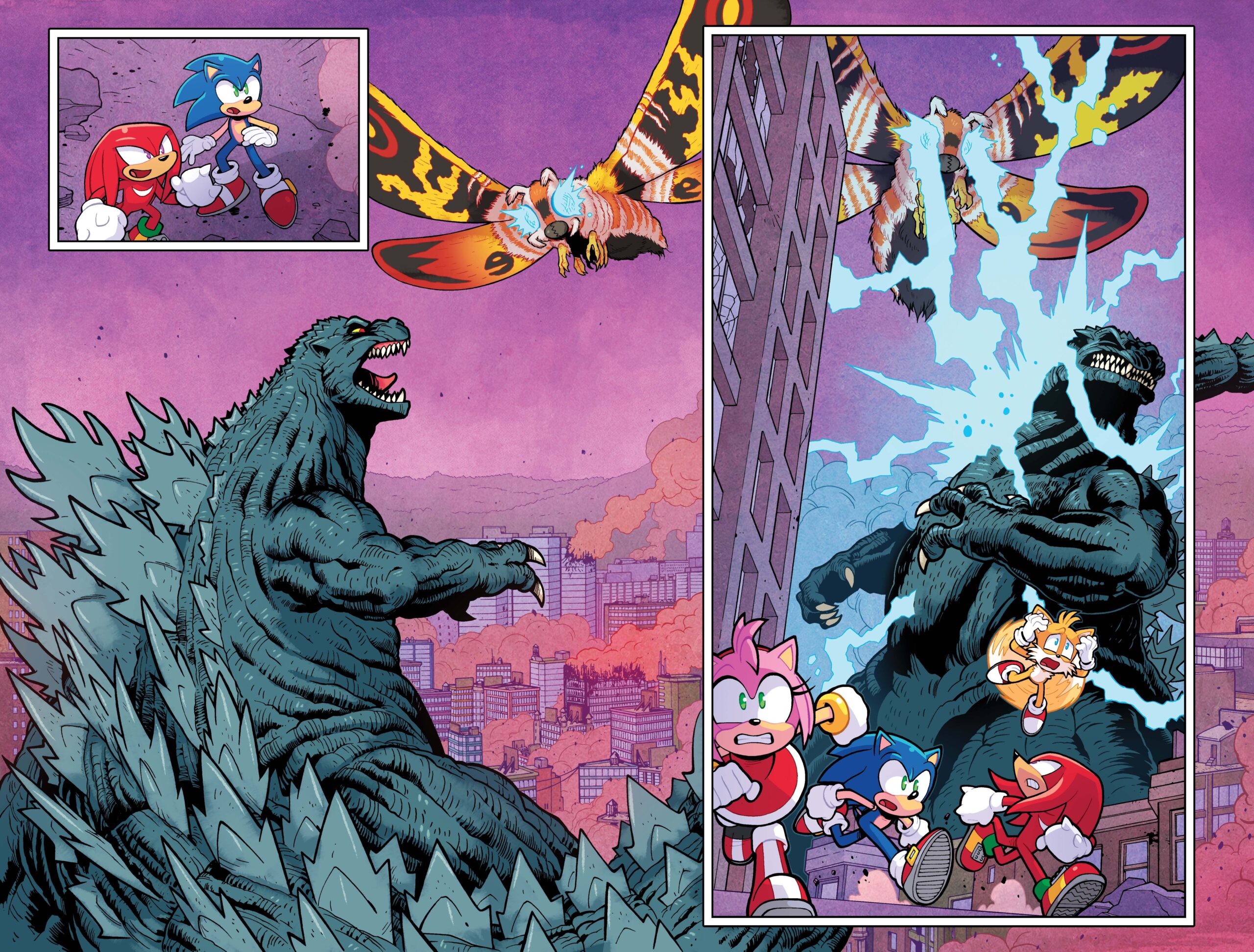 Polygon SxG #3 Color Preview Page 1 Sonic the Hedgehog x Godzilla