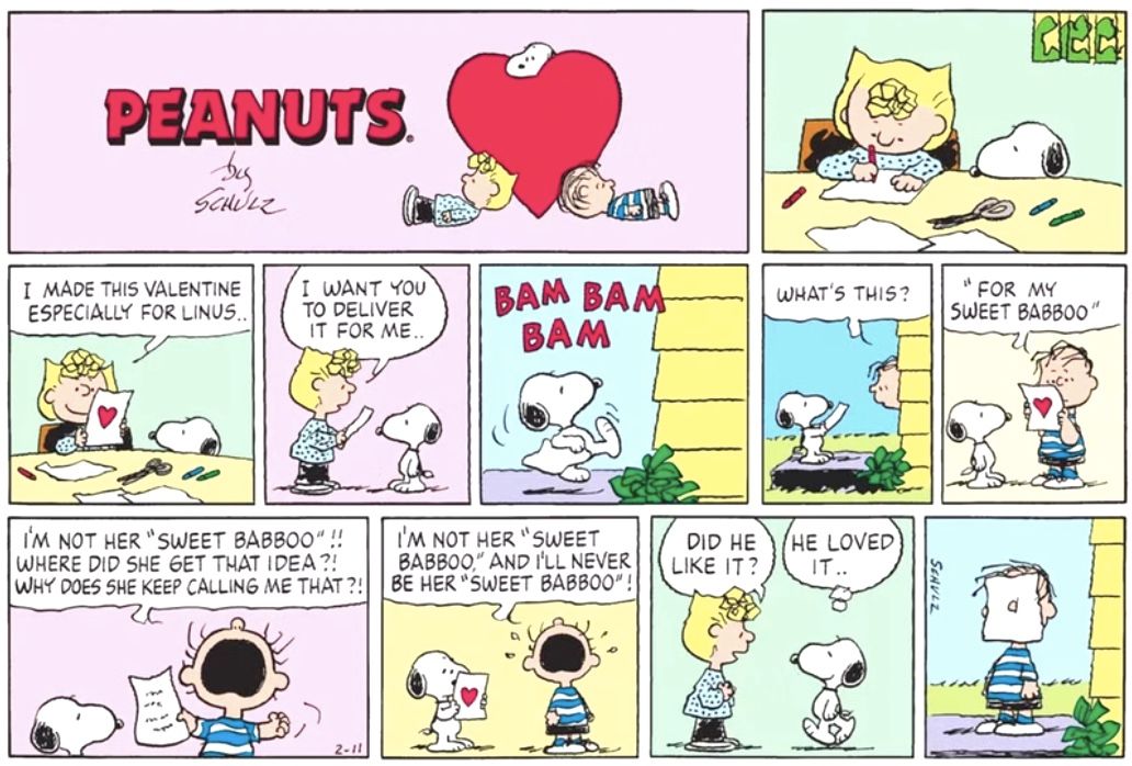 Peanuts love Sally Linus