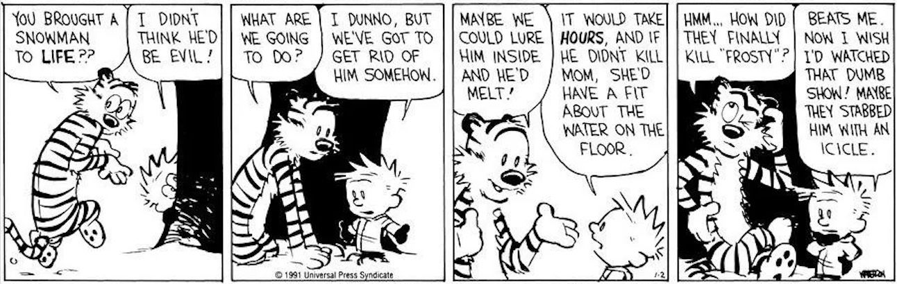 Calvin and Hobbes Frosty