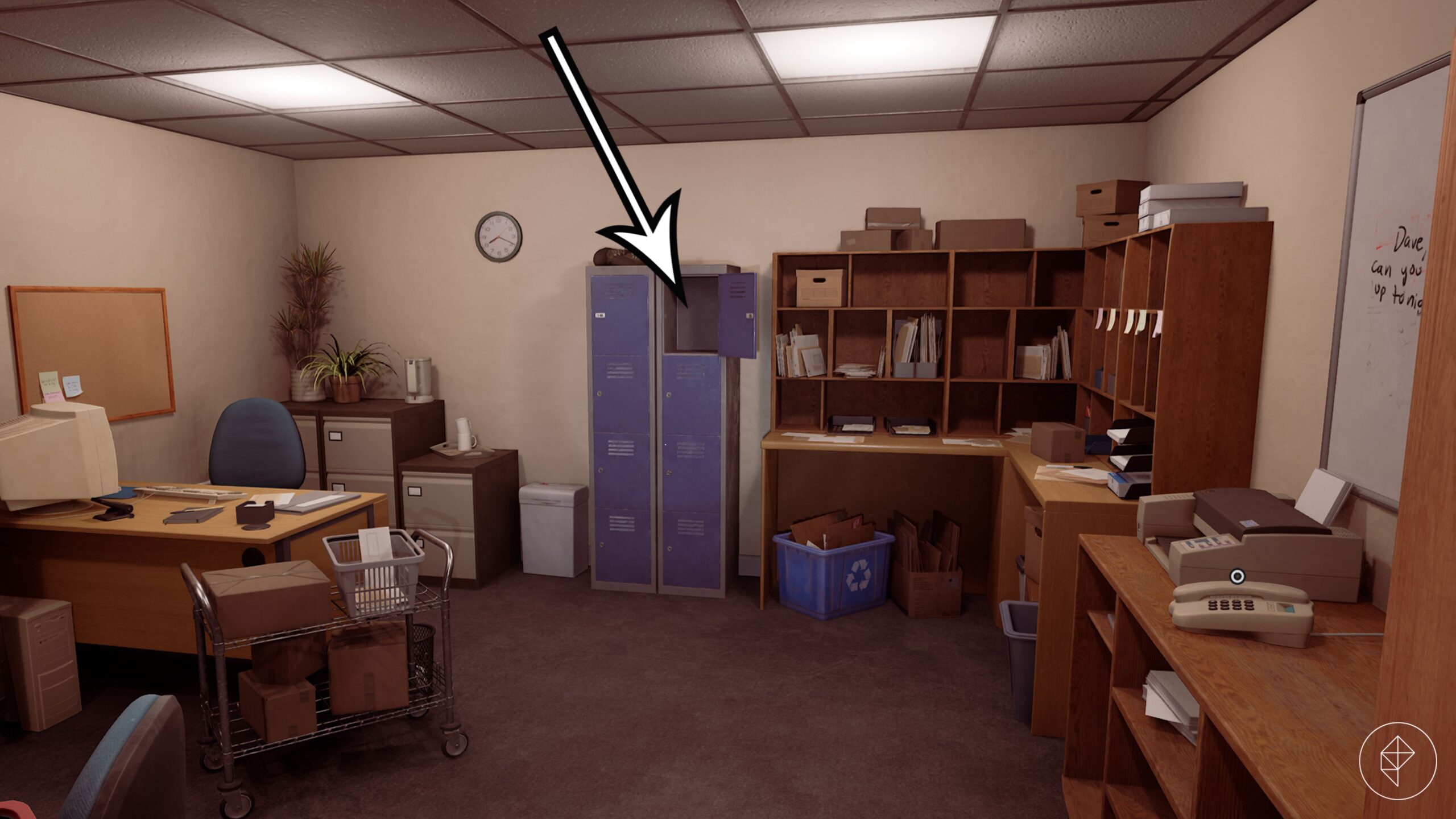 The CEG Employee Locker containing the key to 5 South Brae in Silent Hill: Townfall.