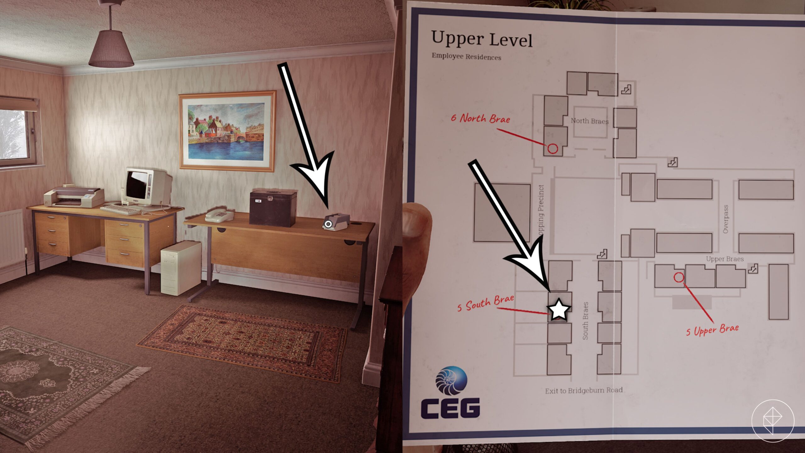 The 5 South Brae floppy disk puzzle in Silent Hill: Townfall.