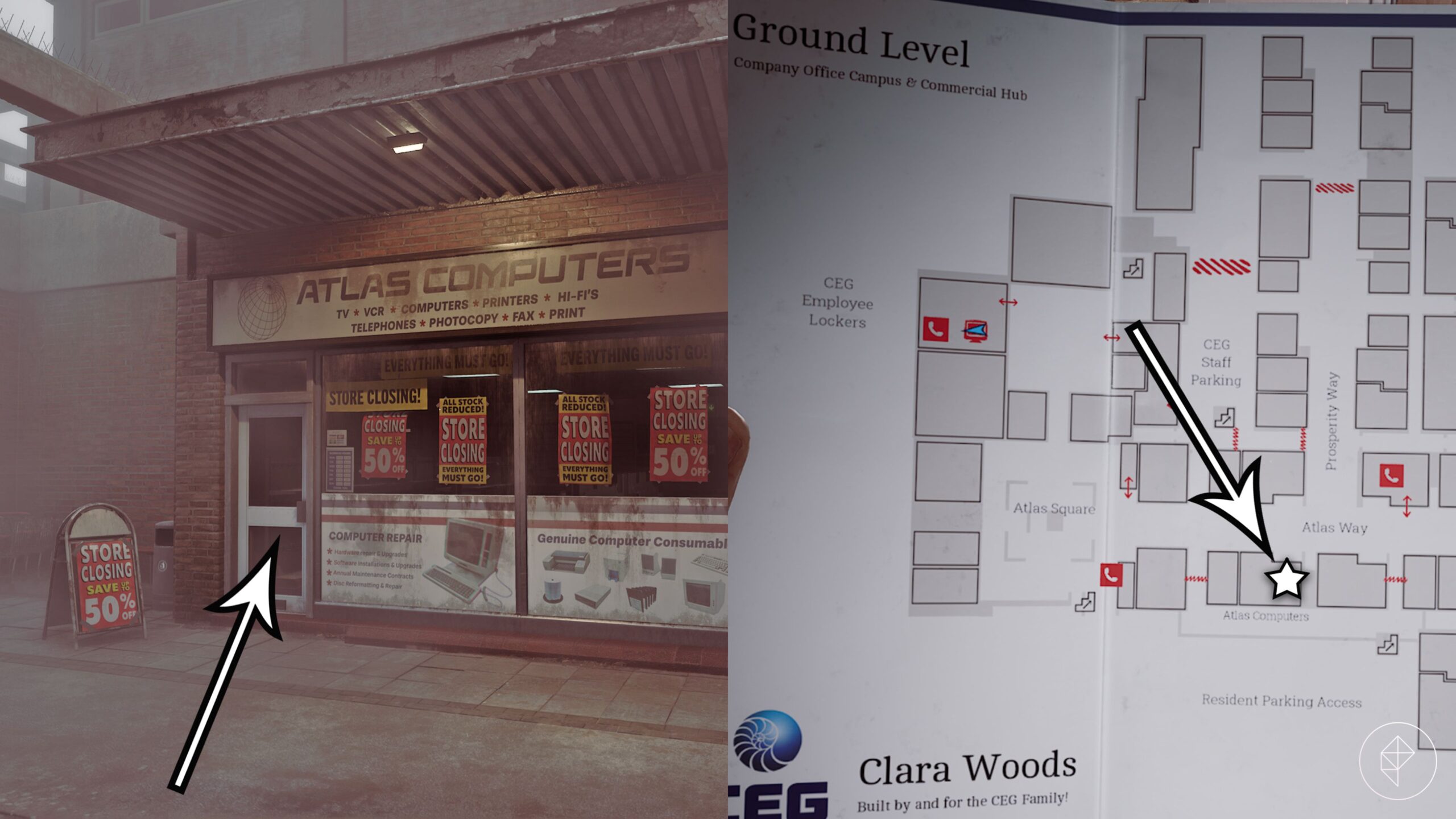 The Atlas Computers shop in Silent Hill: Townfall.