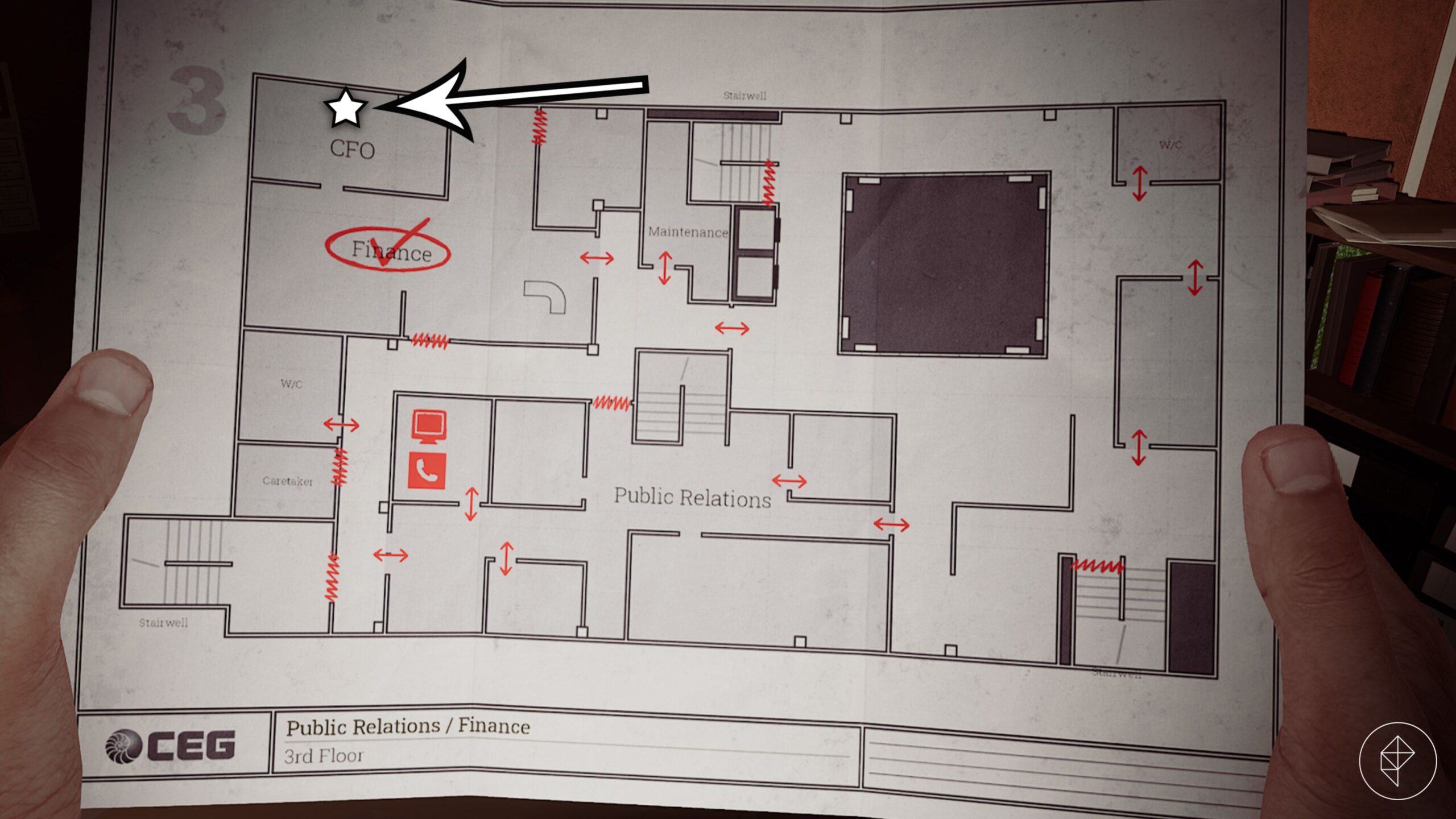 The projector bulb location in Silent Hill: Townfall.