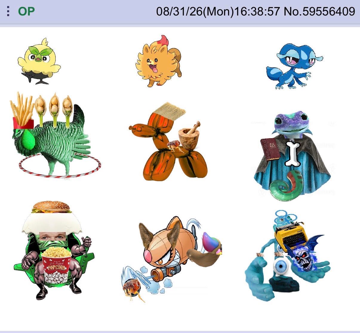 An image riddle from purported Pokemon leakers that depicts the final stage evolutions for Winds and Waves' starters.