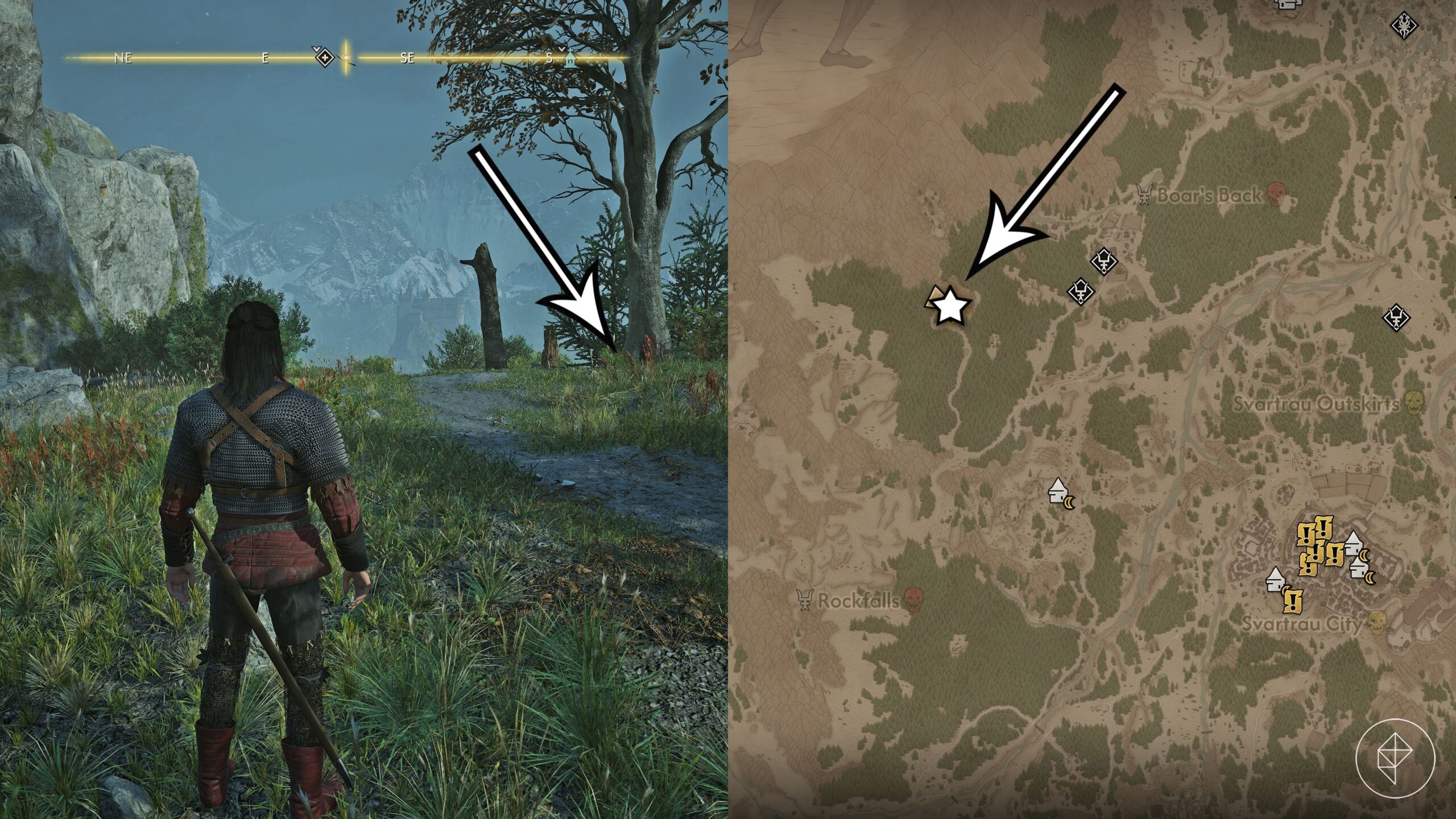 Pieter's treasure location in "Buried Past" in The Blood of Dawnwalker.
