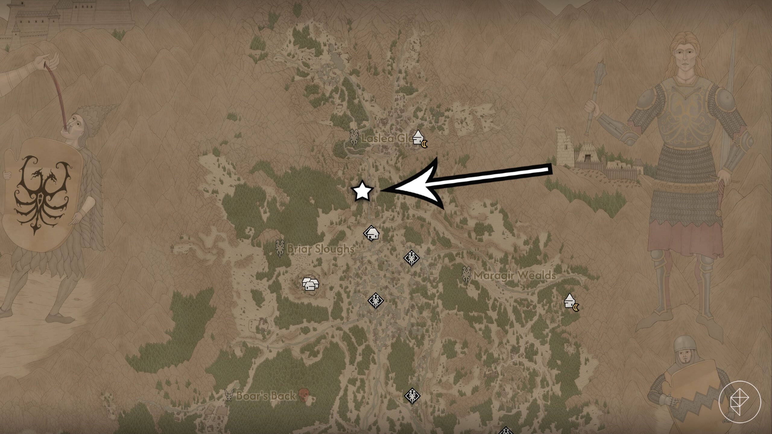 A sacred stone location in The Blood of Dawnwalker.
