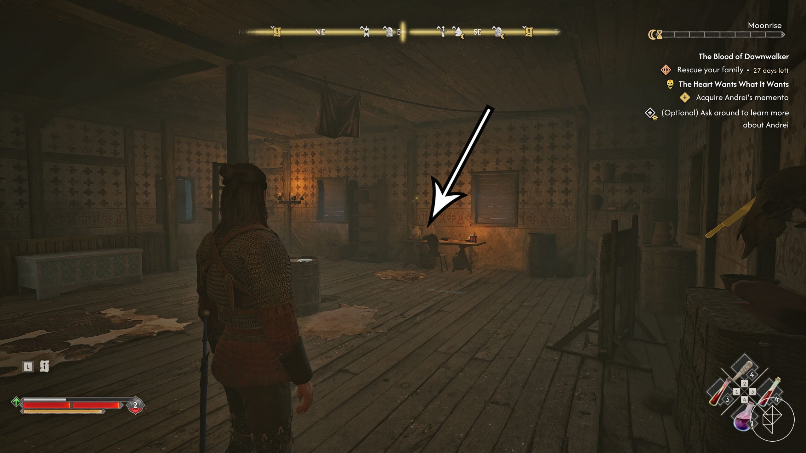 Coen finds Andrei's memento during "The Heart Wants What It Wants" quest in The Blood of Dawnwalker.