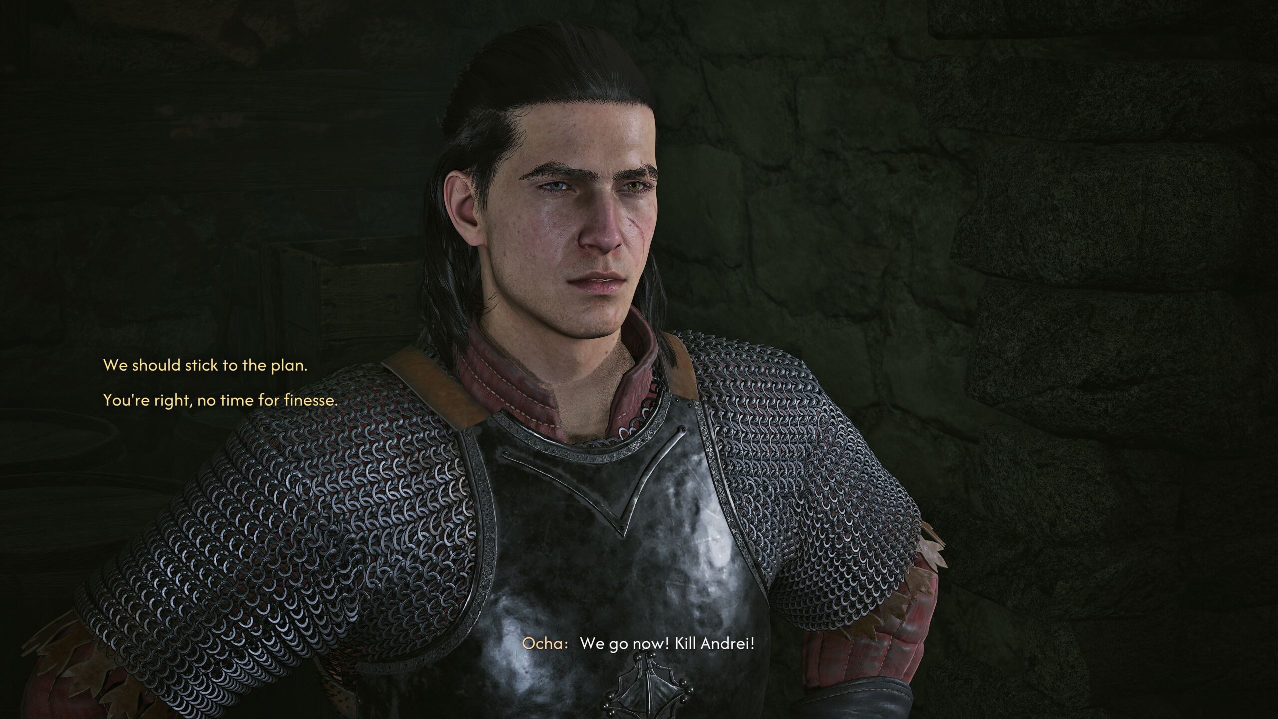 Coen makes a decision during "The Heart Wants What It Wants" quest in The Blood of Dawnwalker.