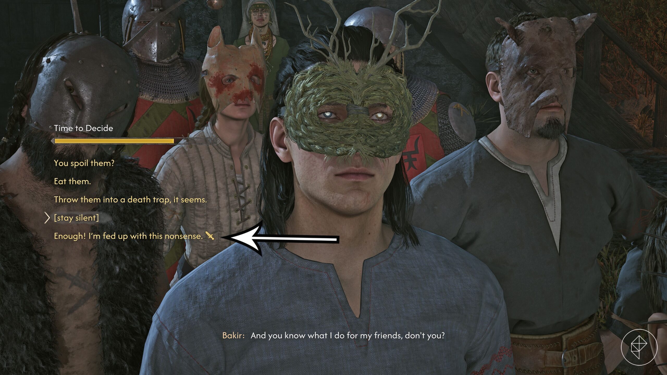 Coen uses a shortcut to fight Bakir during 'The Lunar Game' in The Blood of Dawnwalker.