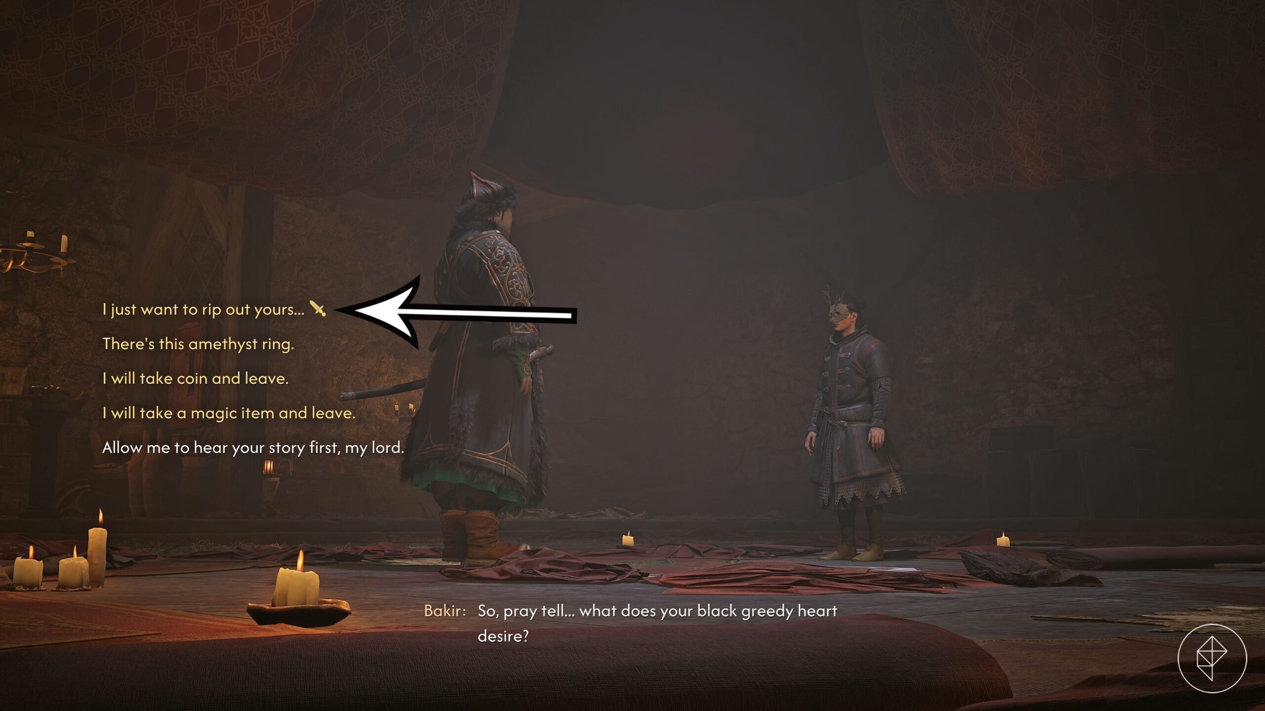 Coen starts the fight against Bakir during 'The Lunar Game' in The Blood of Dawnwalker.