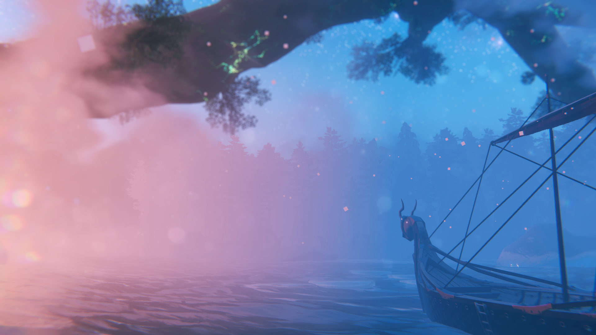Sailing toward the Deep North in Valheim
