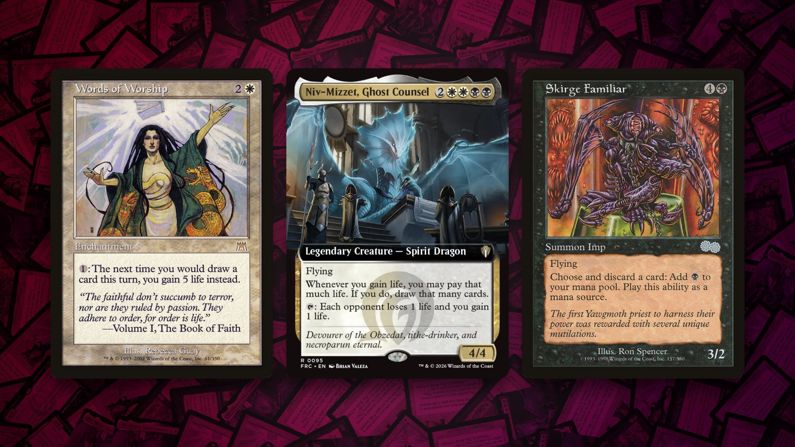 Words of Worship, Niv-Mizzet, Skirge Familiar Screenshot Magic: The Gathering