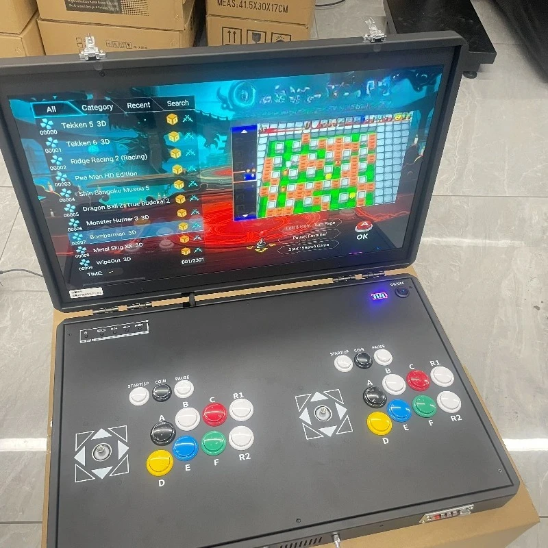 KU‑12311 Retro Arcade Game Machine Foldable Portable Dual Joystick Home Nostalgic Coin‑Operated English Version Game Console 1