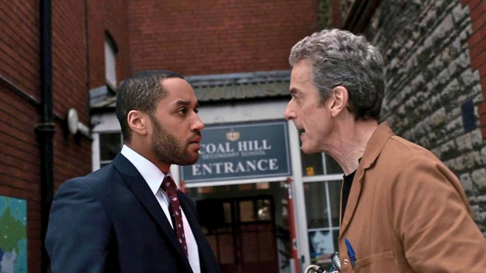 Doctor Who Danny Pink and Twelve in The Caretaker
