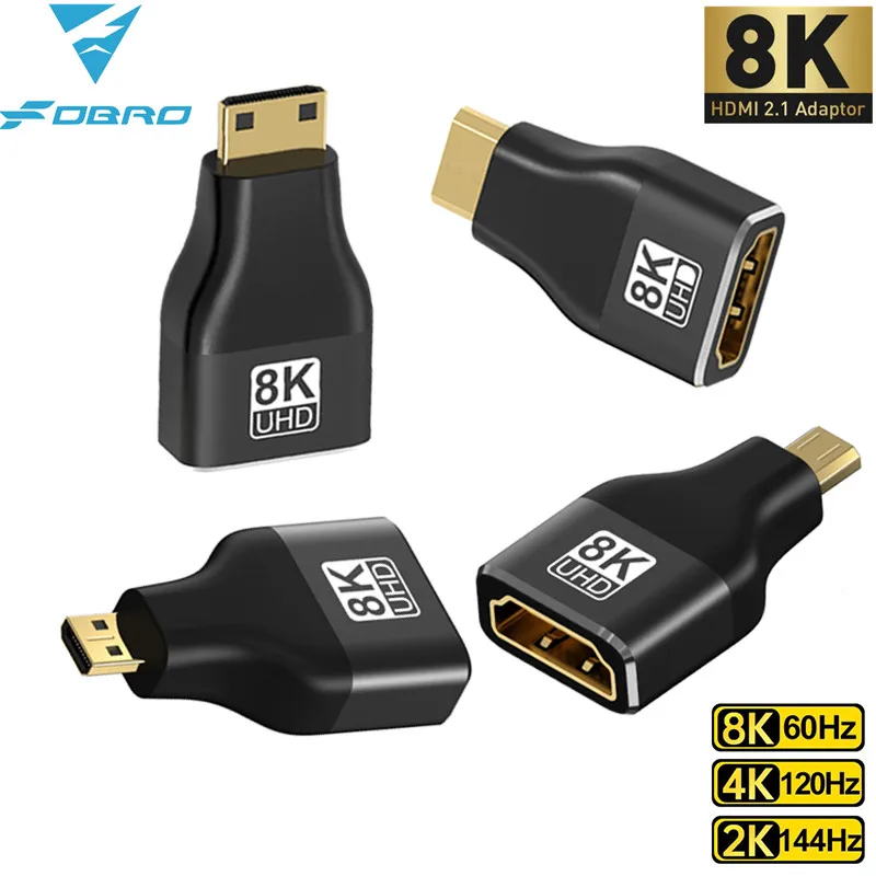 HDMI 2.1 Adapter 8K 60Hz 4K 120Hz Male to Female Converter 1