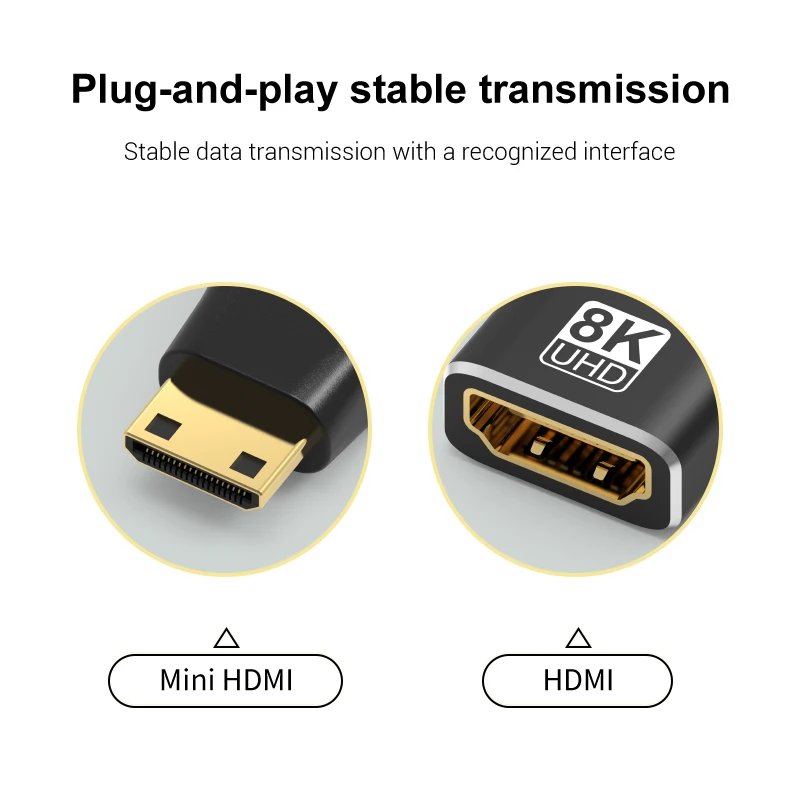 HDMI 2.1 Adapter 8K 60Hz 4K 120Hz Male to Female Converter 6