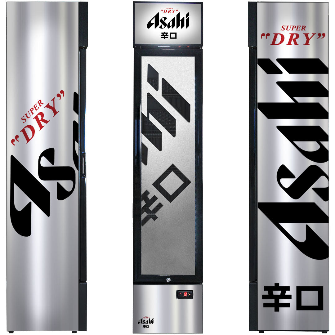 asahi Asahi Branded Skinny Upright Bar Fridge - Model SS-P160-ASAHI | Retrocade - Image 4