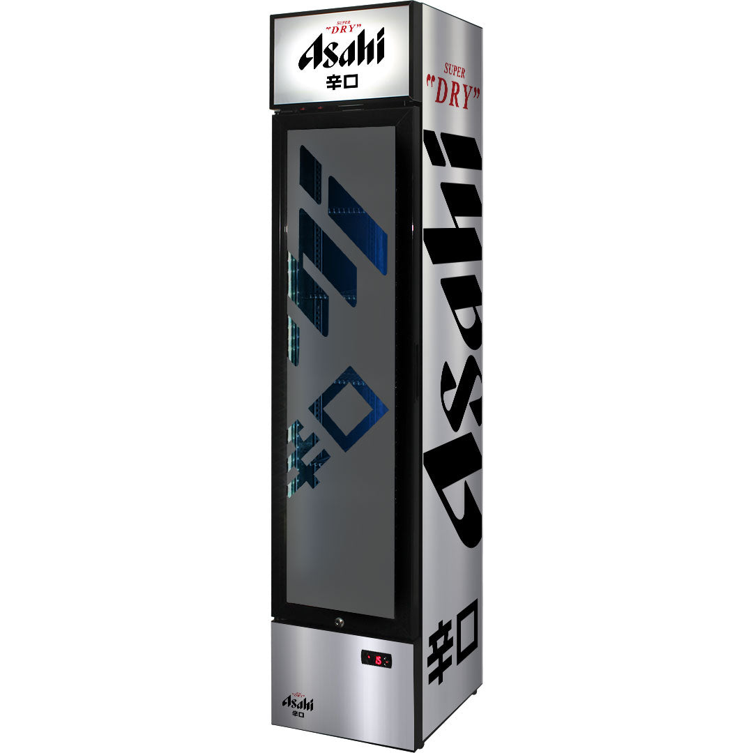 asahi Asahi Branded Skinny Upright Bar Fridge - Model SS-P160-ASAHI | Retrocade - Image 5
