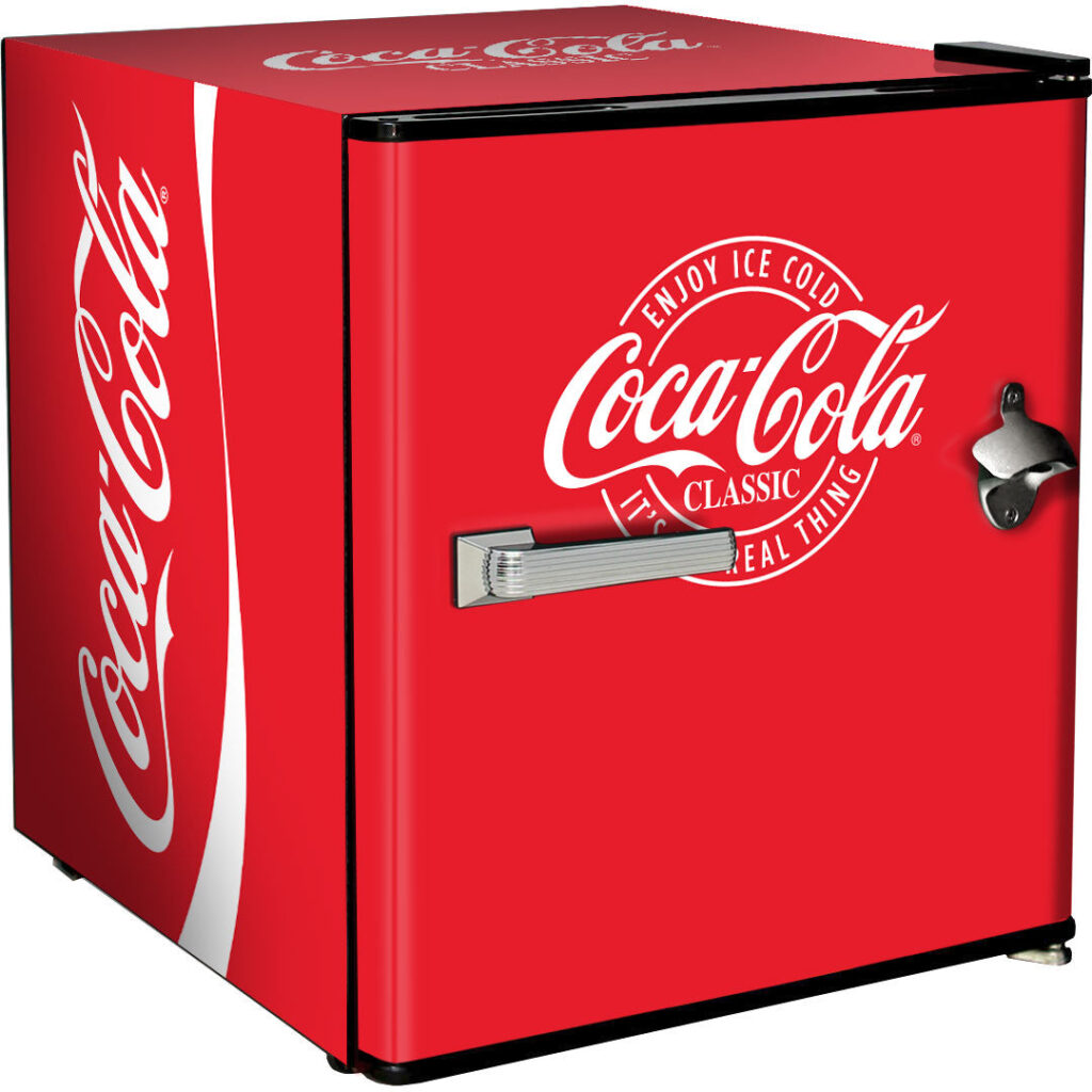 Coca-Cola Mini Fridge With Bottle Opener | Retrocade
