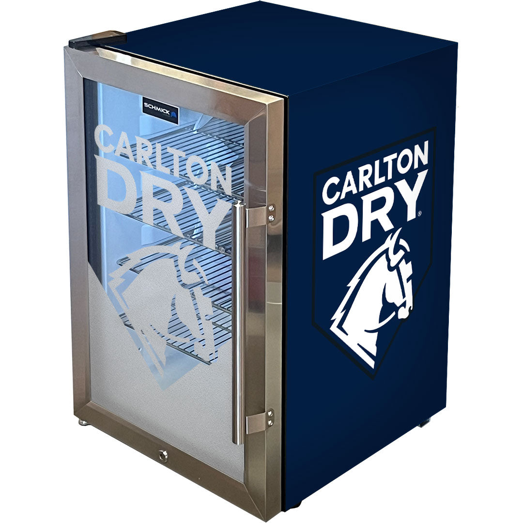 carlton dry Carlton Dry Tropical Glass Door Mini Bar Fridge - 80 Cans Left Hinged EC68L-SSH-DRY - Model EC68L-SSH-DRY | Retrocade - Image 3
