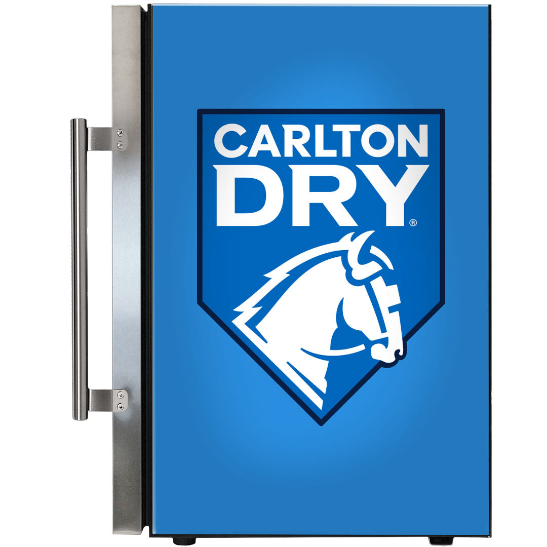 carlton dry Carlton Dry MID Blue Tropical Glass Door Mini Bar Fridge - 80 Cans Left Hinged EC68L-SSH-DRY - Model EC68L-SSH-DRY-MID | Retrocade - Image 4