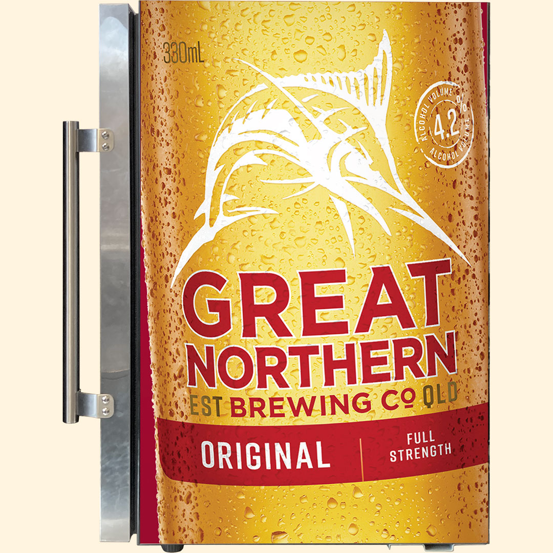 great northern Great Northern Original Tropical Glass Door Fridge - 80 Cans Left Hinge Model EC68L-SSH-ORIG | Retrocade - Image 8