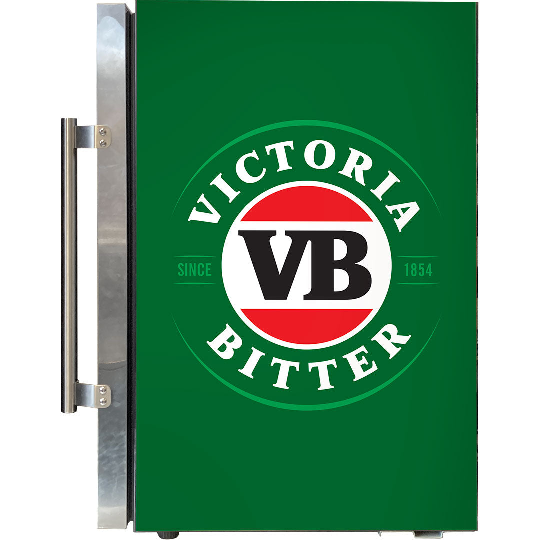 victoria bitter VB Branded Triple Glazed Glass Door Bar Fridge With Cool Frosted Door Logo - Model SC70-SS-VB-V1 | Retrocade - Image 3