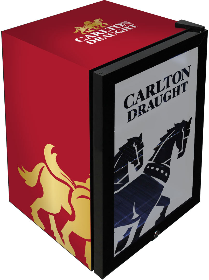 carlton draught Carlton Draught v3 Branded Glass Door Bar Fridge With Cool Frosted Door Logo - Model SC70-B-DRAUGHT-V3 | Retrocade - Image 2
