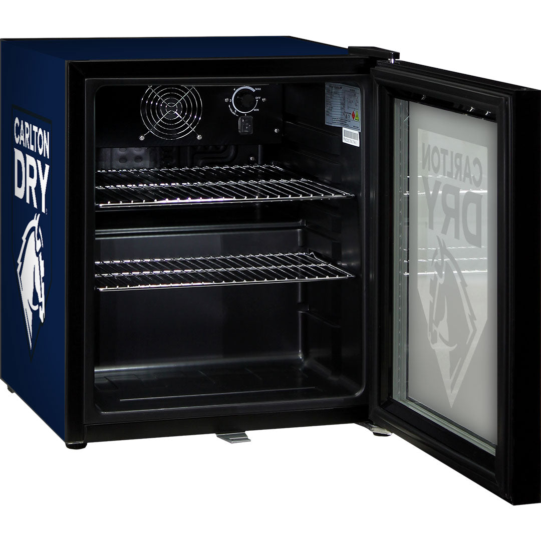 carlton dry Carlton Dry Glass Door Mini Bar Fridge With Lock - 38 Cans - Model SC50AB-DRY | Retrocade - Image 2