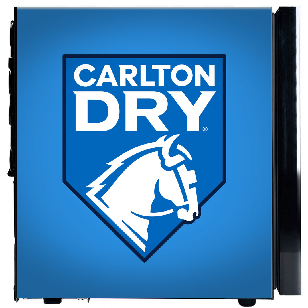 carlton dry Carlton Dry MID Blue Glass Door Mini Bar Fridge With Lock - 38 Cans - Model SC50AB-DRY-MID | Retrocade - Image 7