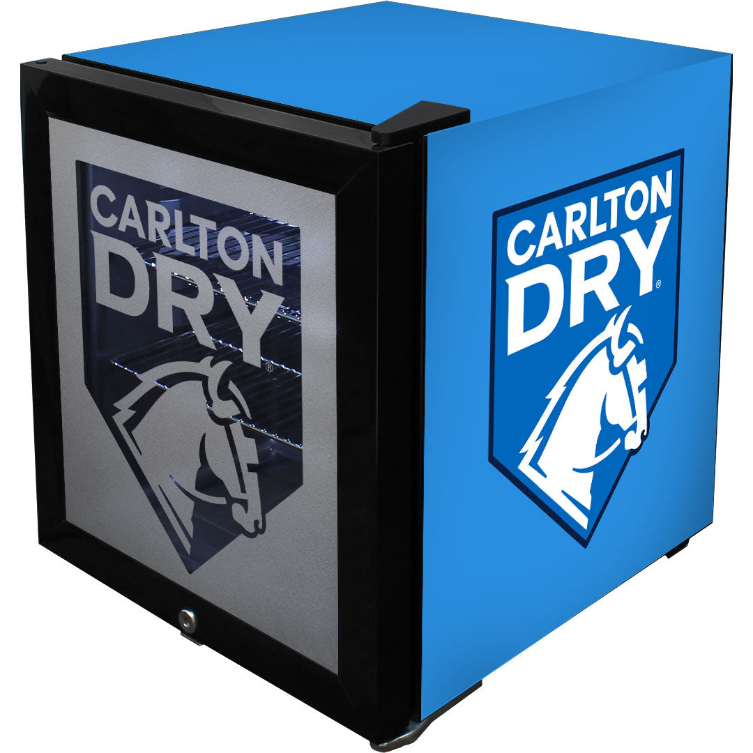 carlton dry Carlton Dry MID Blue Glass Door Mini Bar Fridge With Lock - 38 Cans - Model SC50AB-DRY-MID | Retrocade - Image 5