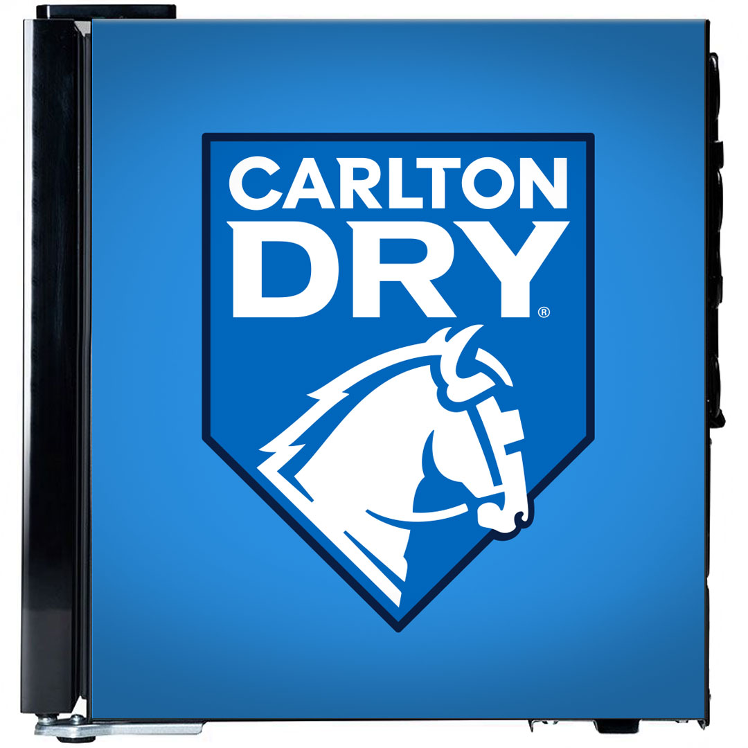 carlton dry Carlton Dry MID Blue Glass Door Mini Bar Fridge With Lock - 38 Cans - Model SC50AB-DRY-MID | Retrocade - Image 8