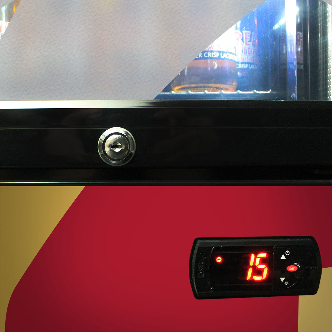carlton draught Carlton Draught Branded Skinny Upright Bar Fridge - Model SS-P160-DRAUGHT-V3 | Retrocade - Image 6