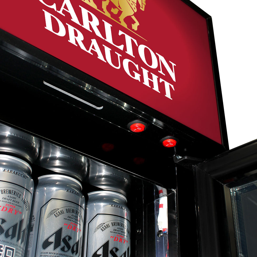 carlton draught Carlton Draught Branded Skinny Upright Bar Fridge - Model SS-P160-DRAUGHT-V3 | Retrocade - Image 7