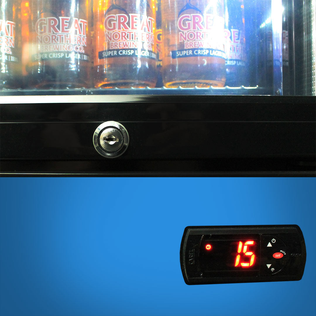 carlton dry Carlton Dry Mid Blue Branded Skinny Upright Bar Fridge - Model SS-P160-DRY-MID (2025 Design) | Retrocade - Image 10