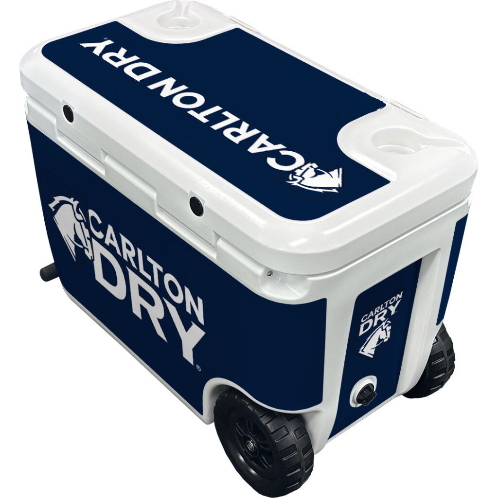 carlton dry Carlton Dry Rhino EV-50W Roto Molded Foam Injected 50 Litre Wheeled Ice Box With Longest Ice Retention - Model EV-50-DRY | Retrocade
