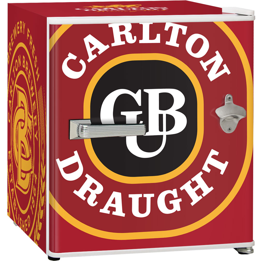carlton draught Carlton Draught Retro Mini Bar Fridge - Model BC46W-DRAUGHT-V1 | Retrocade