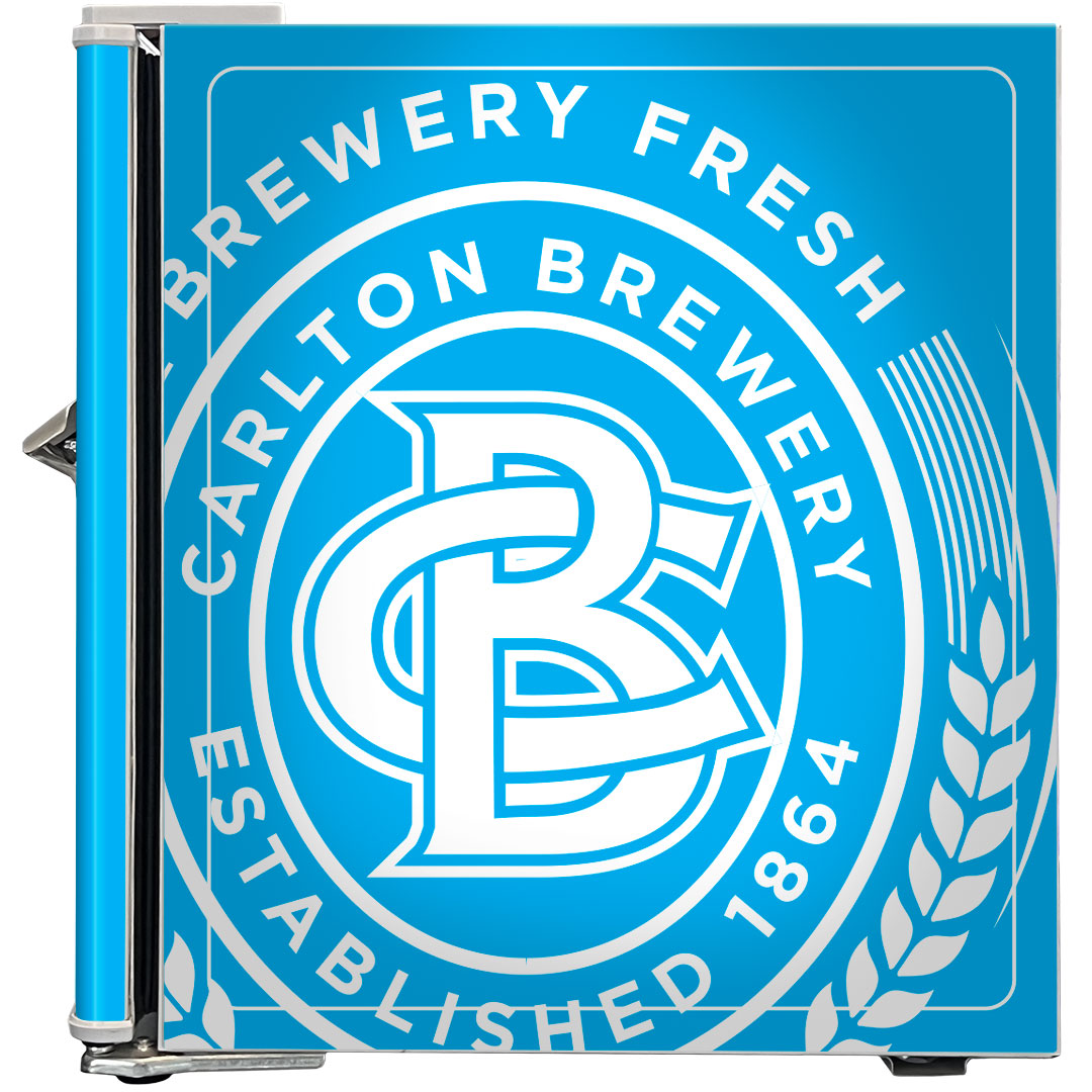 carlton draught Carlton Draught 'Original' Logo Retro Mini Bar Fridge - Model BC46W-DRAUGHT-V2 | Retrocade - Image 3