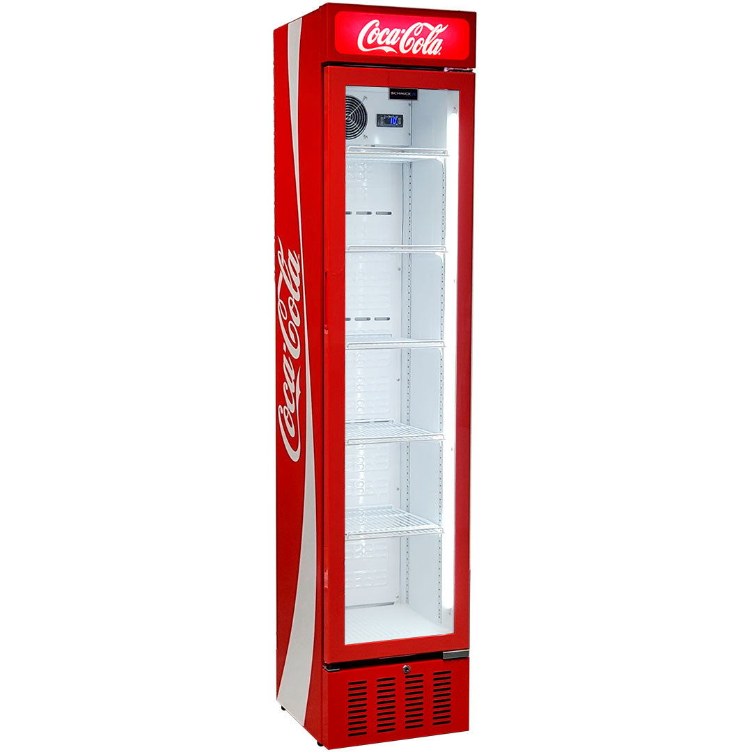 Coca-Cola Coca Cola Skinny Upright Glass Door Bar Fridge | Retrocade