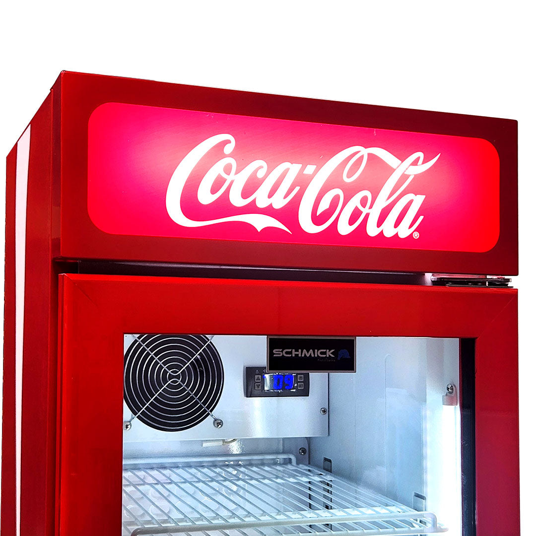Coca-Cola Coca Cola Skinny Upright Glass Door Bar Fridge | Retrocade - Image 5