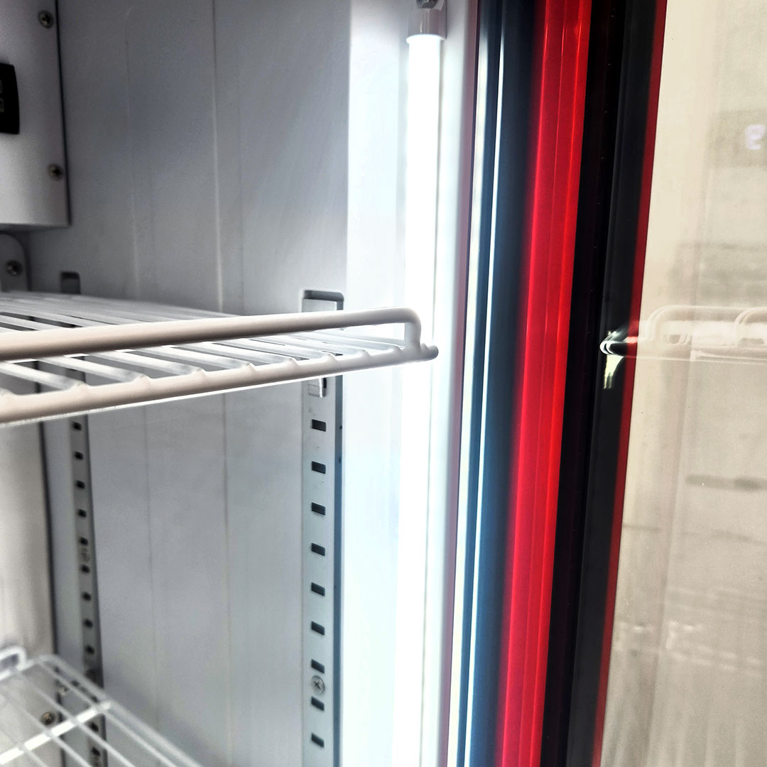 Coca-Cola Coca Cola Skinny Upright Glass Door Bar Fridge | Retrocade - Image 7