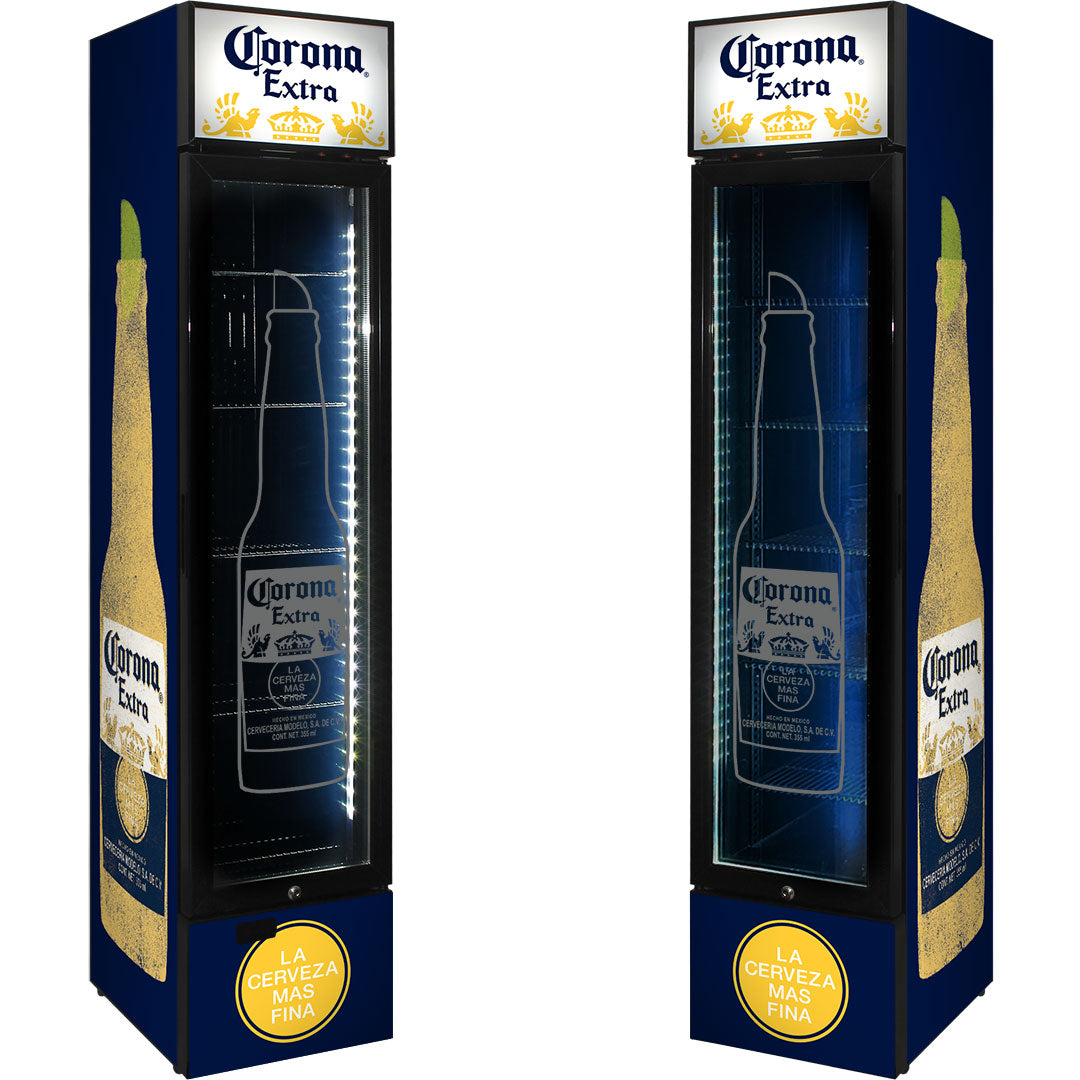 corona Corona Branded Skinny Upright Bar Fridge - Model SS-P160-CORONA | Retrocade - Image 6