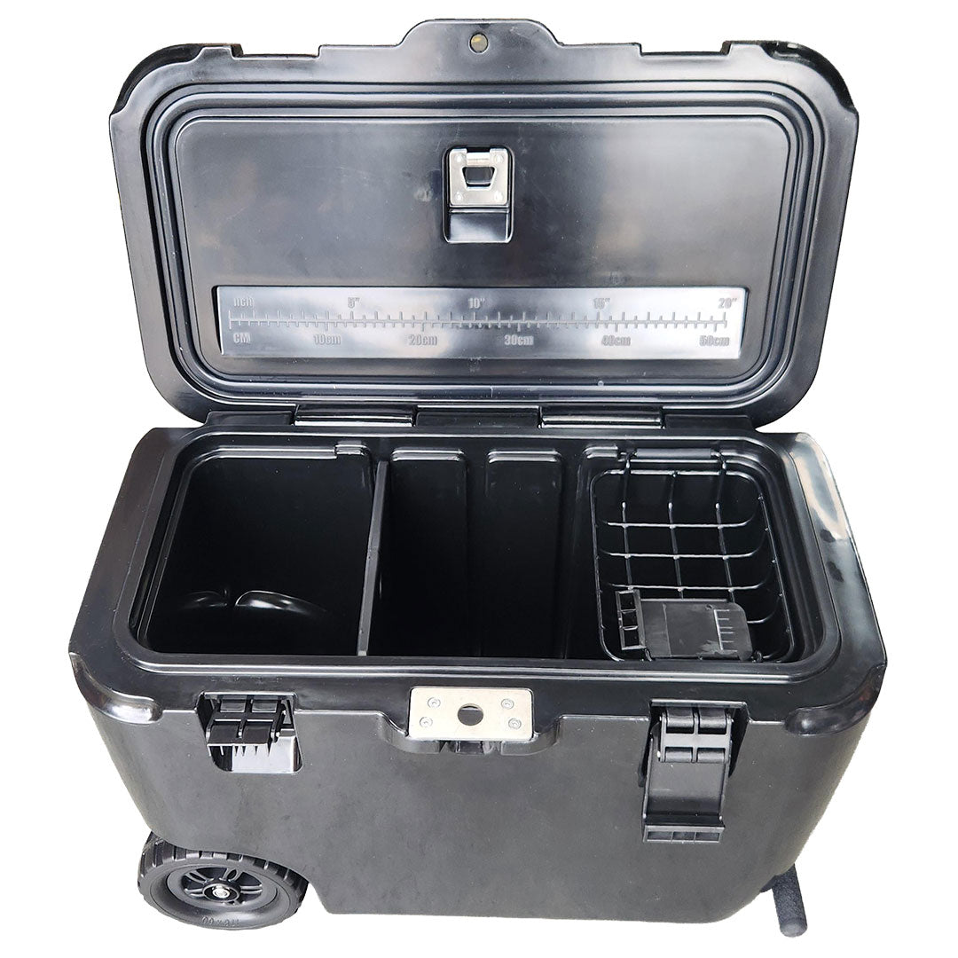 hard rated Hard Rated Rhino EV-50B Roto Molded Foam Injected 50 Litre Wheeled Ice Box With Longest Ice Retention - Model EV-50B-HR | Retrocade - Image 6