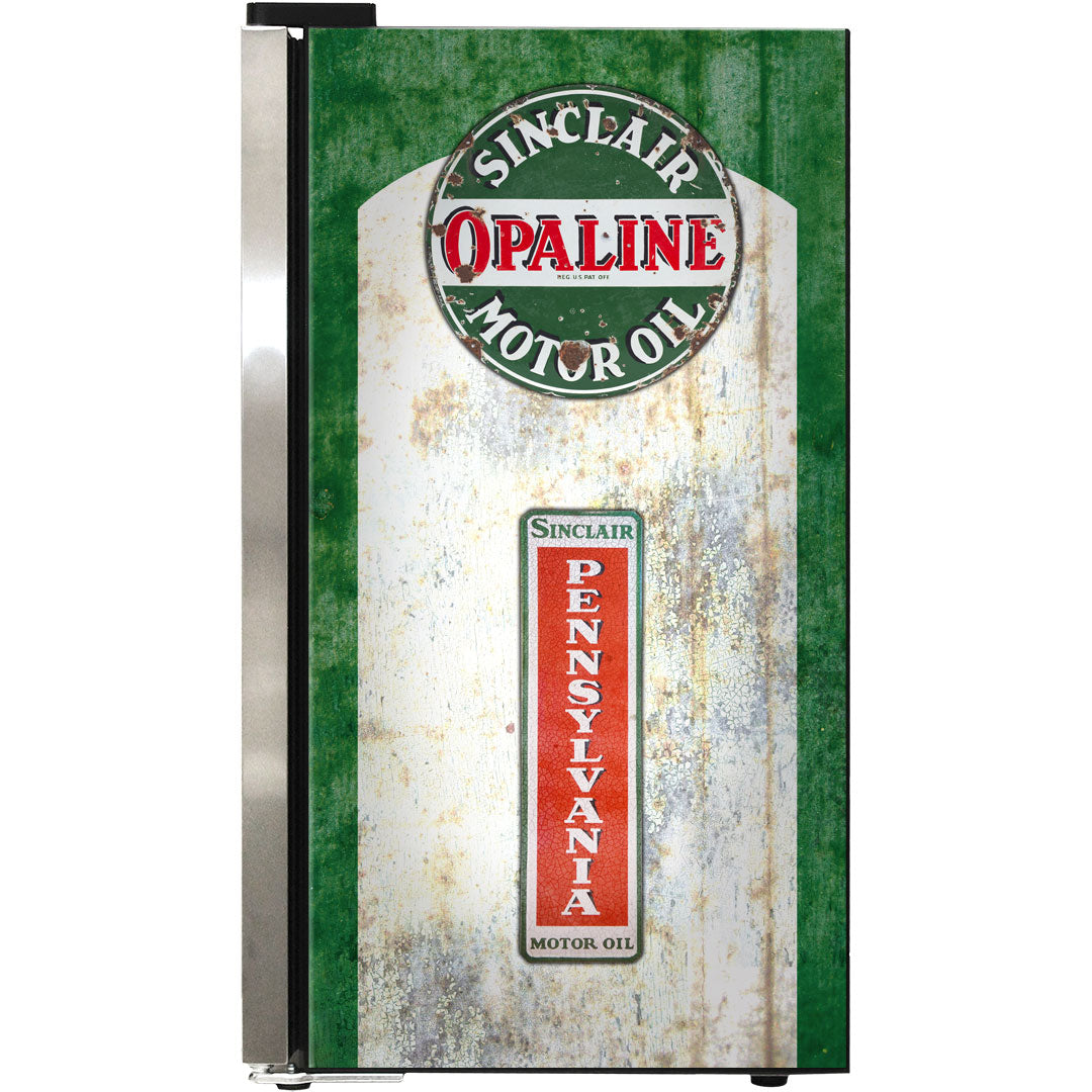 dino Dino Schmick Vintage Fuel Pump Triple Glazed Alfresco Bar Fridge With LED Strip Lights - Model SC88-FP-DINO | Retrocade - Image 4